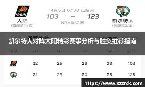凯尔特人对阵太阳精彩赛事分析与胜负推荐指南